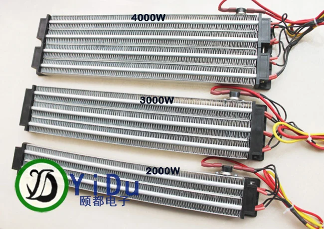 3000 Вт ACDC 220 В PTC керамический нагреватель воздуха нагревательный элемент электрический подогреватель 330*102 мм с термостатом protector