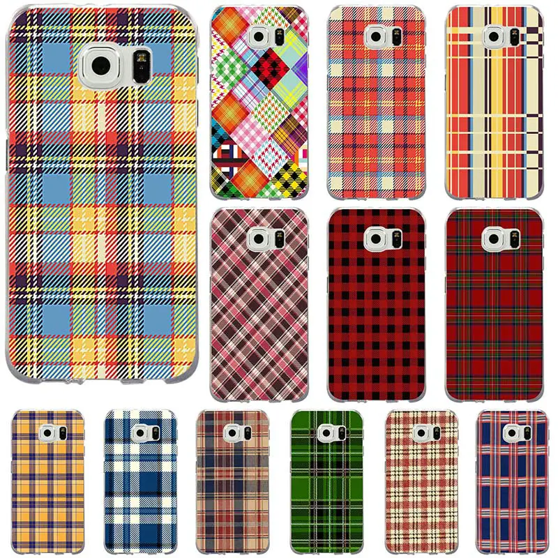 Colourful Check Gingham Plaid Wildflower For Samsung