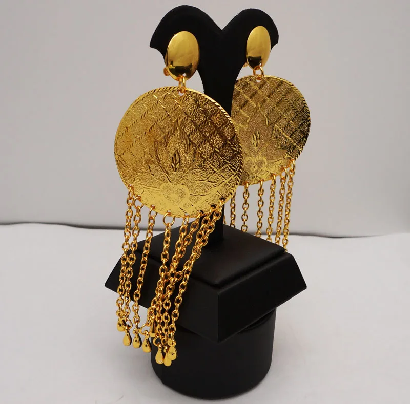 Африканские большие ювелирные наборы, свадебные вечерние Ювелирные наборы, 24k золотые ювелирные наборы, африканские женские модные ожерелья и браслеты