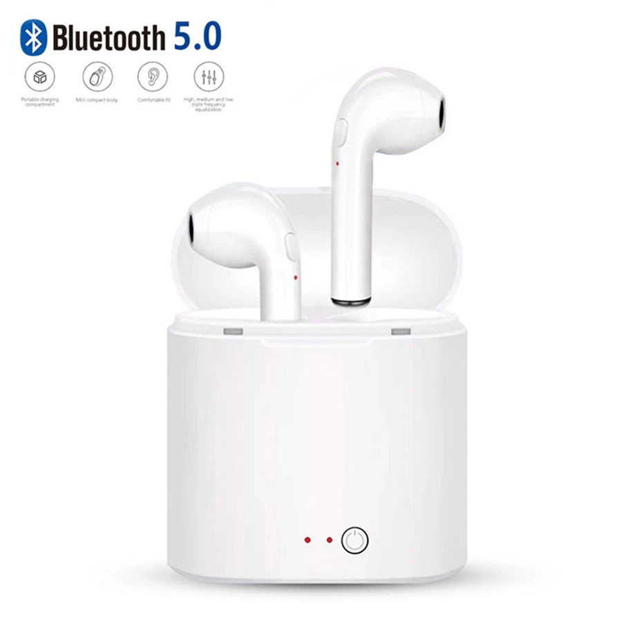 I7s TWS Mini Bluetooth 5,0 Беспроводные наушники Bluetooth наушники с зарядной коробкой спортивные гарнитуры для всех мобильных телефонов