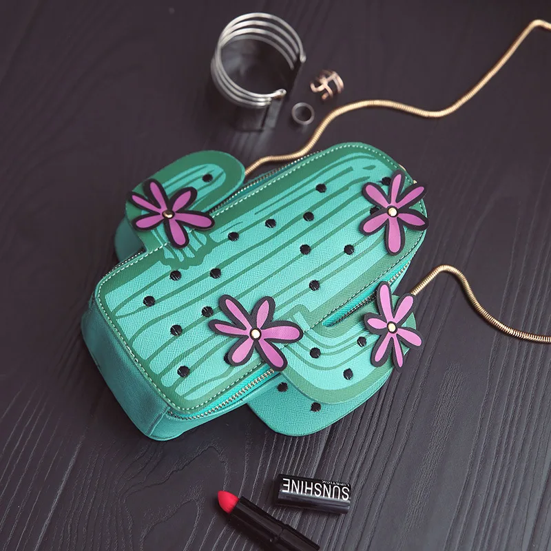 Для женщин вышивка цветы мини сумка через плечо на цепочке милая зеленая, в форме кактуса сумка с клапаном маленькая дизайнерская сумка через плечо для Для женщин