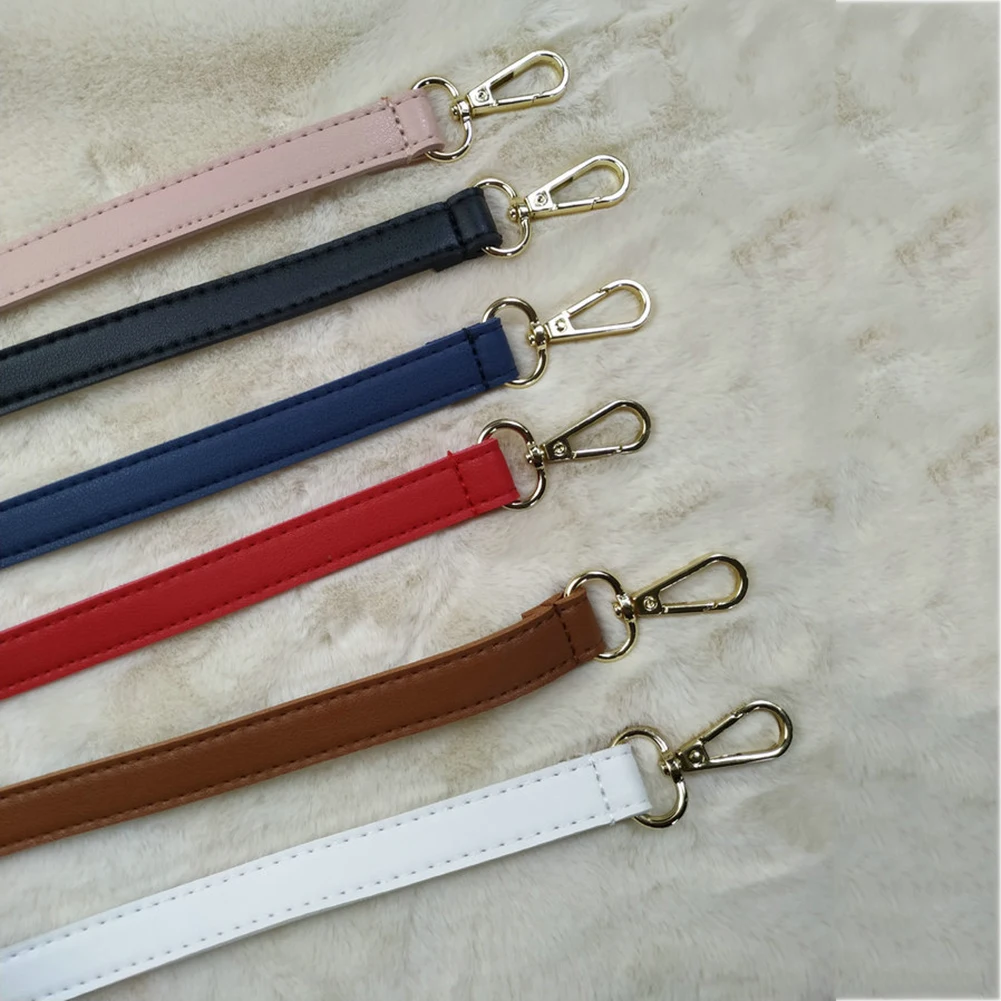 

120cm PU Leather Shoulder Bag Thin Strap DIY Crossbody Adjustable Solid Color Belt Bag Accessories Colorful Strap