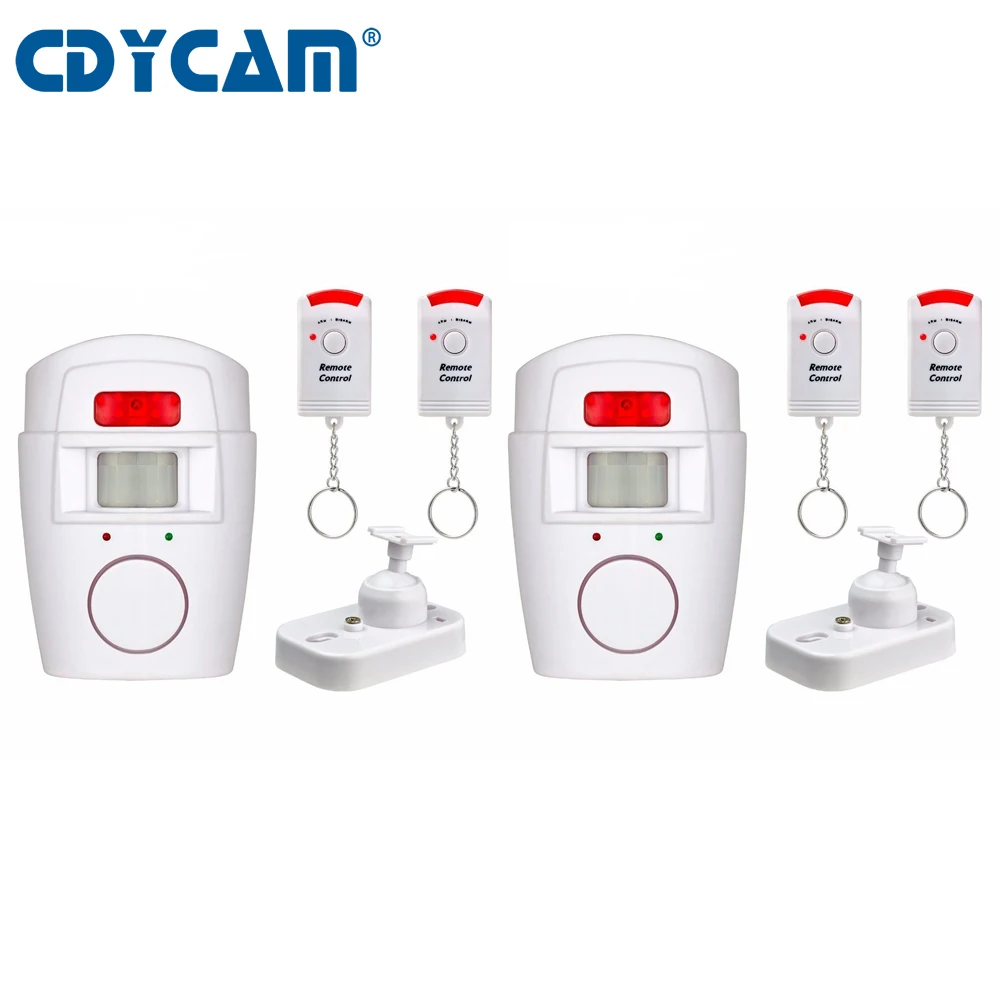 

CDYCAM 2 Remote Controller Wireless Home Security PIR MP Alert Infrared Sensor Alarm system Anti-theft Motion Detector 105DB