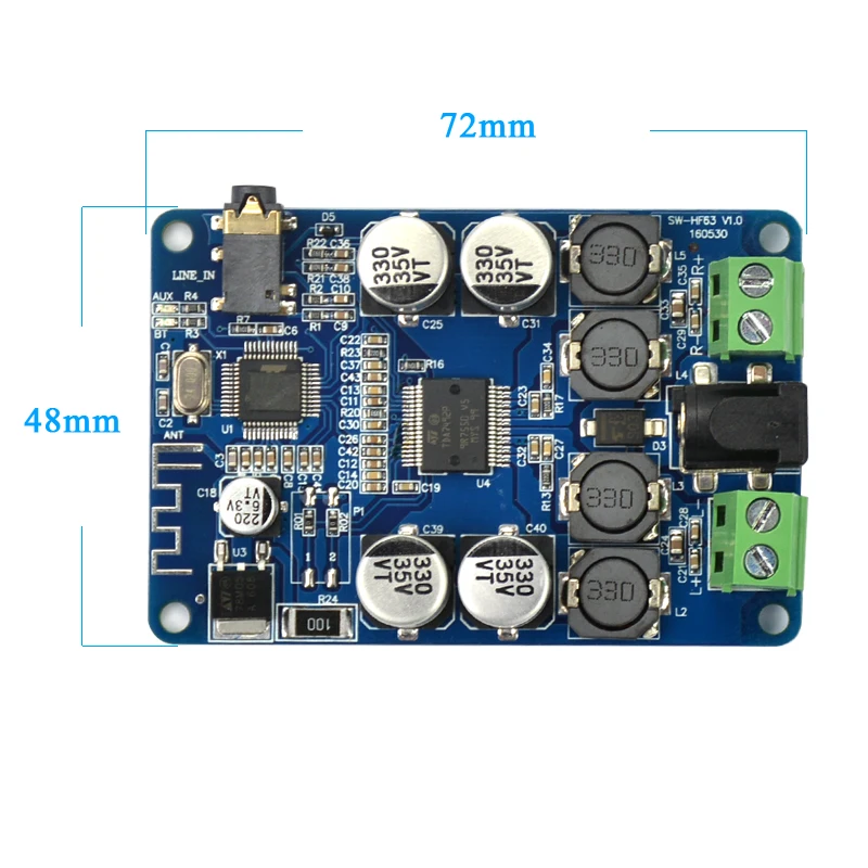 AIYIMA TDA7492P Bluetooth приемник усилитель аудио доска 25 Вт* 2 усилитель мощности колонки Модифицированная музыка мини усилители Diy