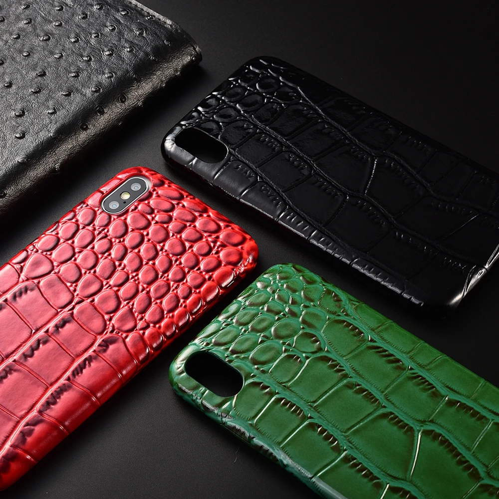 

Ultra Thin Crocodile Skin PU Leather Back Cover for iPhone X XS Max XR Soft Phone Case For iPhone 6 S Plus 7 8 Plus 11 Pro Cover