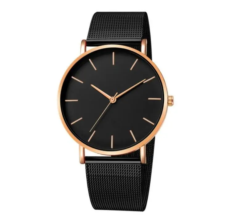 Черные кварцевые часы для женщин, браслет из нержавеющей стали, повседневные наручные часы для женщин, горячая Распродажа, Montre Femme, современная мода, Reloj Mujer - Цвет: G
