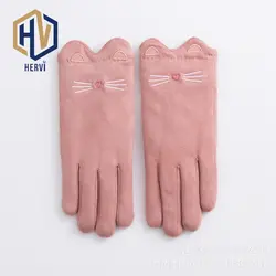 Модные женские зимние перчатки женские перчатки для девочек открытый теплый полный палец перчатки ZX73-7