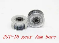 3D принтер аксессуары 2GT 16 Зубное синхронное колесо шкив Перлин пассивный колесо холостого шкива диаметр 3 мм - изображение