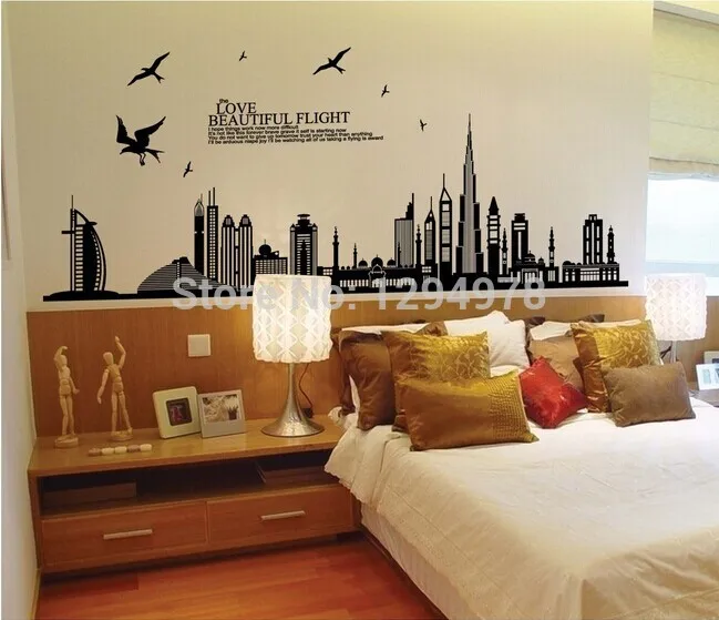 JM7280 Free Shipping Removable Vinyl Wall Sticker New Arrival Dubai