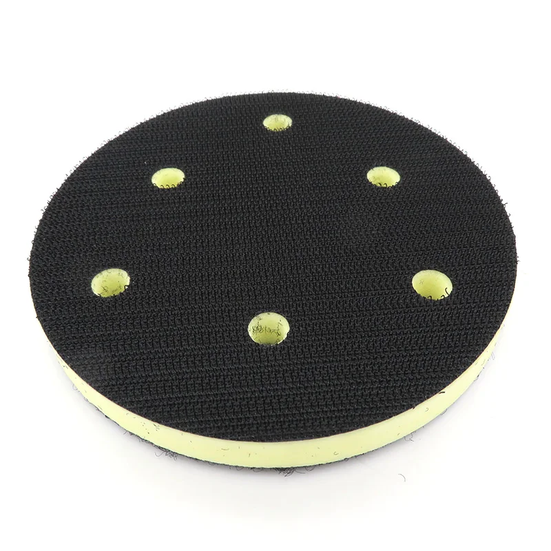 

5 Inch 125mm 6-Hole PU Foam Interface Pad for Hook and Loop Sanding Disc Backing Pad Polishing Power Sander Accessories