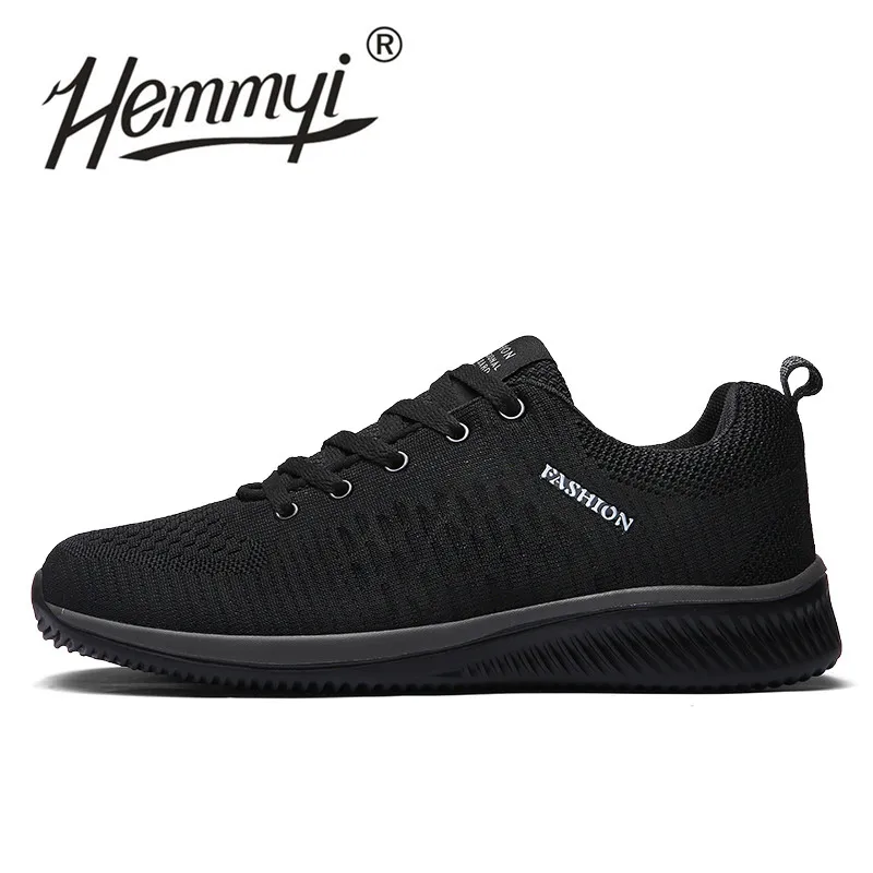 Hemmyi Krasovki Man Sneakers Autumn Fashion Shoes Rubber Sole Comfortable&breathable Male Shoe Casual Trainers Black 38-45