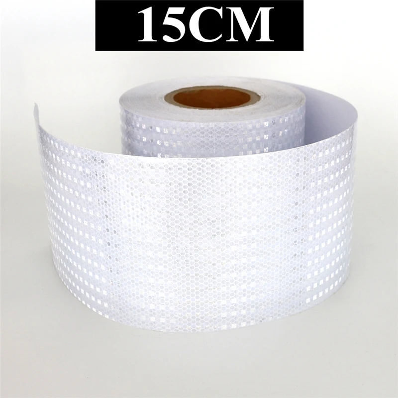 15cm*50m High Visibility Warning Safety Reflective sheeting Stickers for Car modification DIY Conspicuity adhesive Tape White | Автомобили