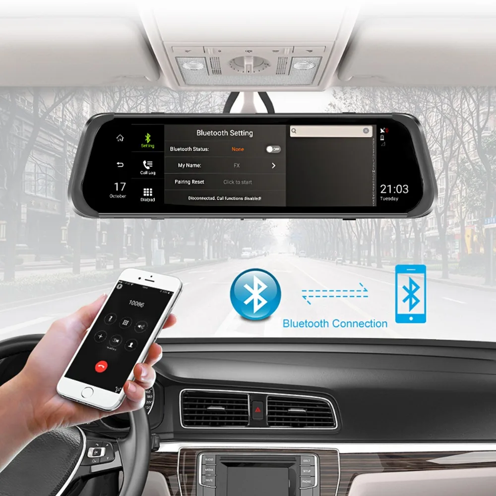 10 дюймов FHD 1080P сенсорный экран 4G зеркальный видеорегистратор Android ADAS GPS WIFI авто