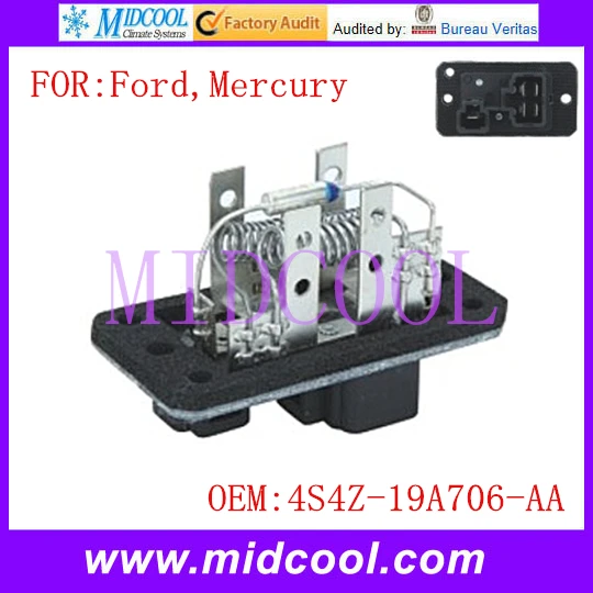 Мотора Вентилятора Резистор использование OE НЕТ. 4S4Z-19A706-AA для Ford Escort Mercury Tracer