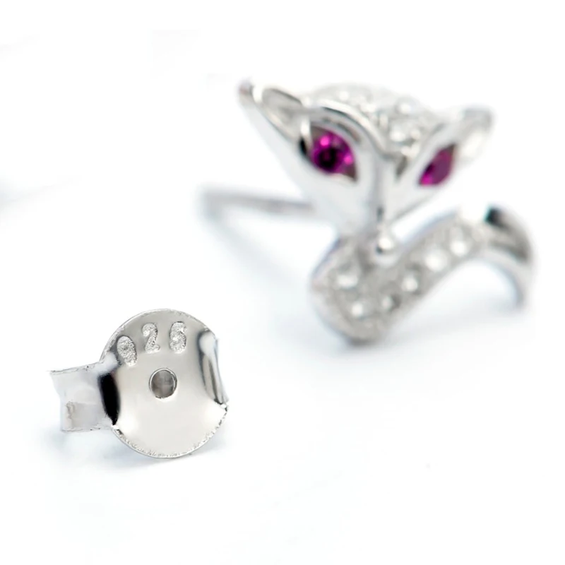 Женские серьги гвоздики из серебра 925 пробы|earring trendy|silver stud earringsfox earrings |
