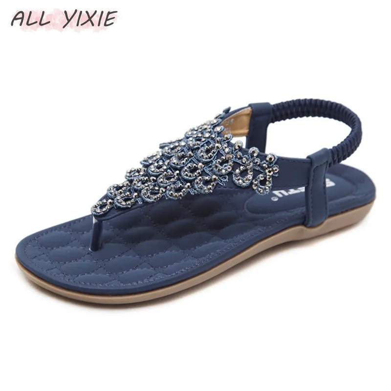 

ALL YIXIE 2019 summer new fashion leather ladies sandals and slippers national bohemian flat sandals slippers casual sandals