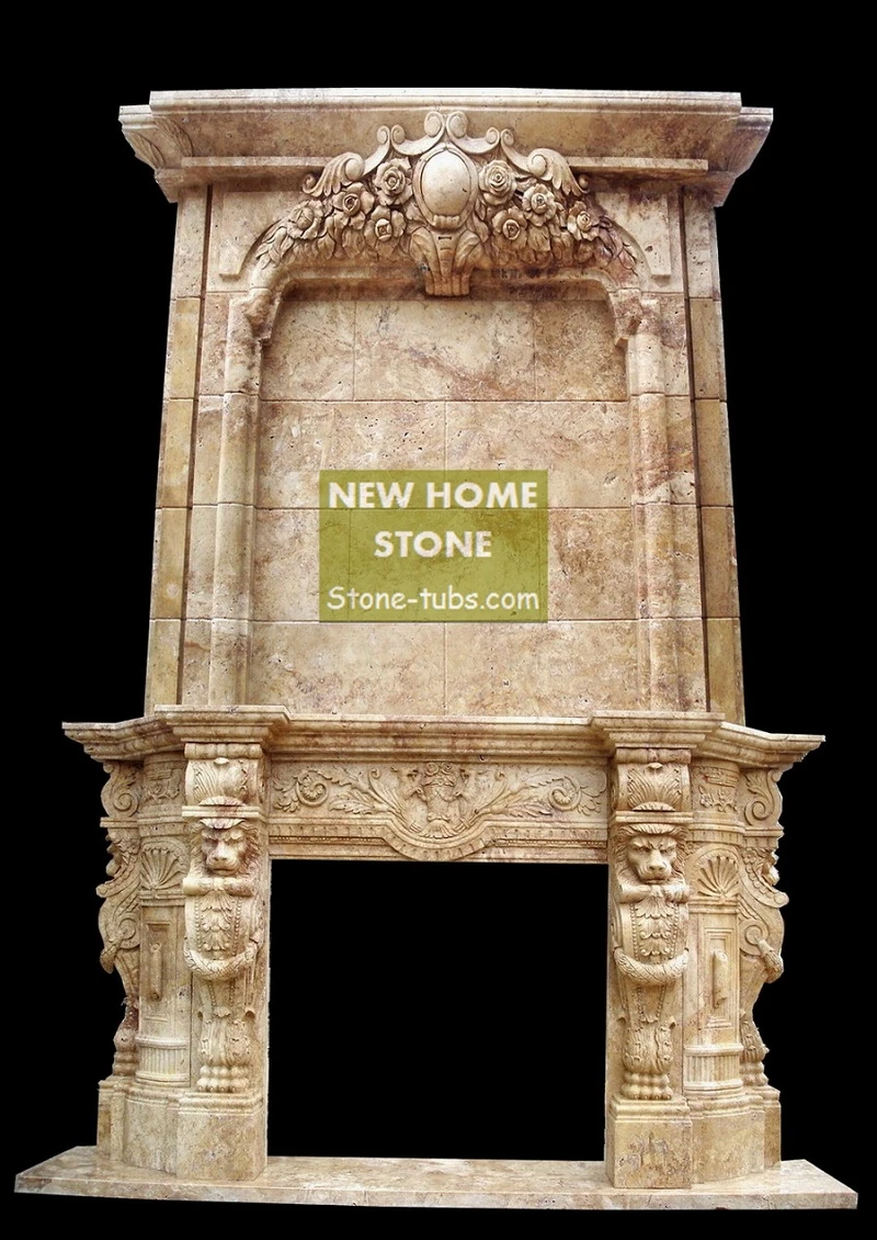 Marble Fireplace with Warcraft statue 2015 Designer marble Warcraft