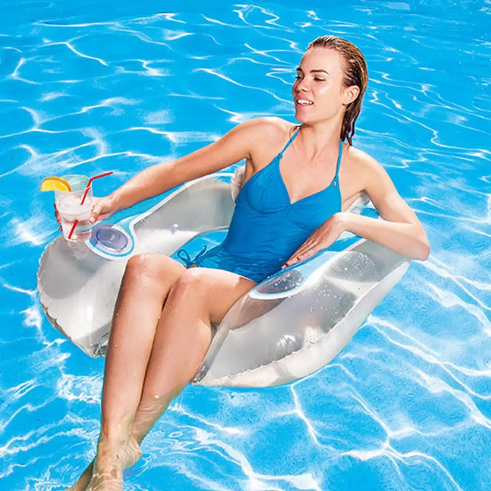 Надувной матрас для бассейна кровать 102x94 см несущая способность 90 кг надувное кресло для отдыха плавающая кровать Плавающий надувной