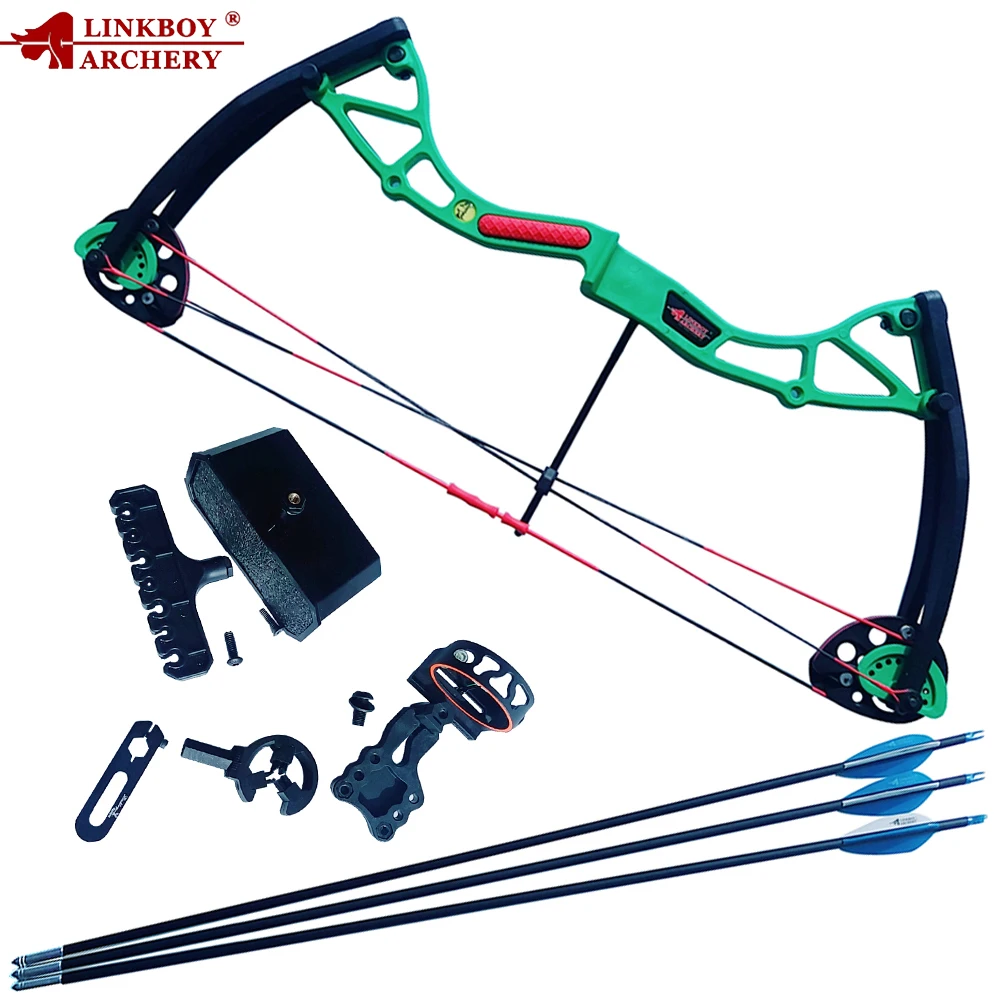 

Linkboy Archery Children Compound Bow 10-20 Lbs Draw Length 17-26 Inches for Children Archery Shooting hunting Toy Gift
