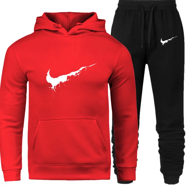 

Autumn Winter Fleece Hoodies Men 2019 Casual Hooded Warm Sweatshirts Male Thicken Tracksuit 2PC Jacket+Pant Men Sportswear