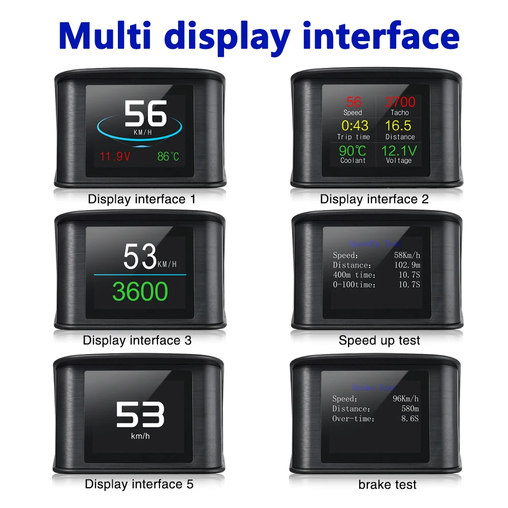 GEYIREN P10 OBDII Автомобильный бортовой компьютер T600 цифровой GPS OBD2 OBD Спидометр дисплей