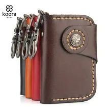 Натуральная кожа, Мужской Ретро держатель для ключей, Воловья кожа, ручная работа, рокер, Moto Rider, органайзер для ключей, высокое качество, чехол для ключей, кошелек, роскошный подарок