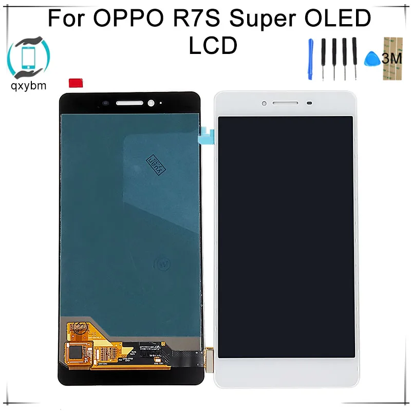 

NEW White 5.5 Inch LCD For OPPO R7s LCD Display Touch Screen Digitizer Assembly For OPPO R7s LCD with free 3M Sticker + tools