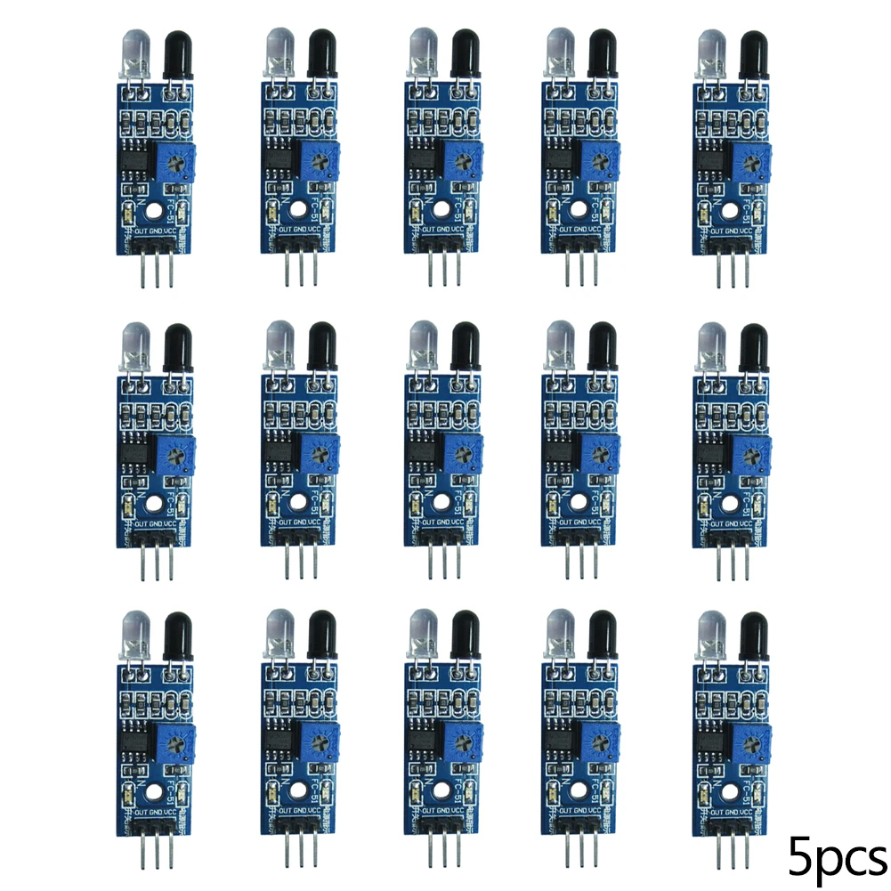 

5pcs IR Infrared Obstacle Avoidance Sensor Module part electronic accessories for Smart Car Robot 3V-5V