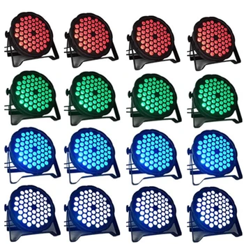 

16pcs / RGB 3in1 54X3W LED PAR light DMX512 AC110-240V par led disco lights of professional DJ equipment 100% NEW