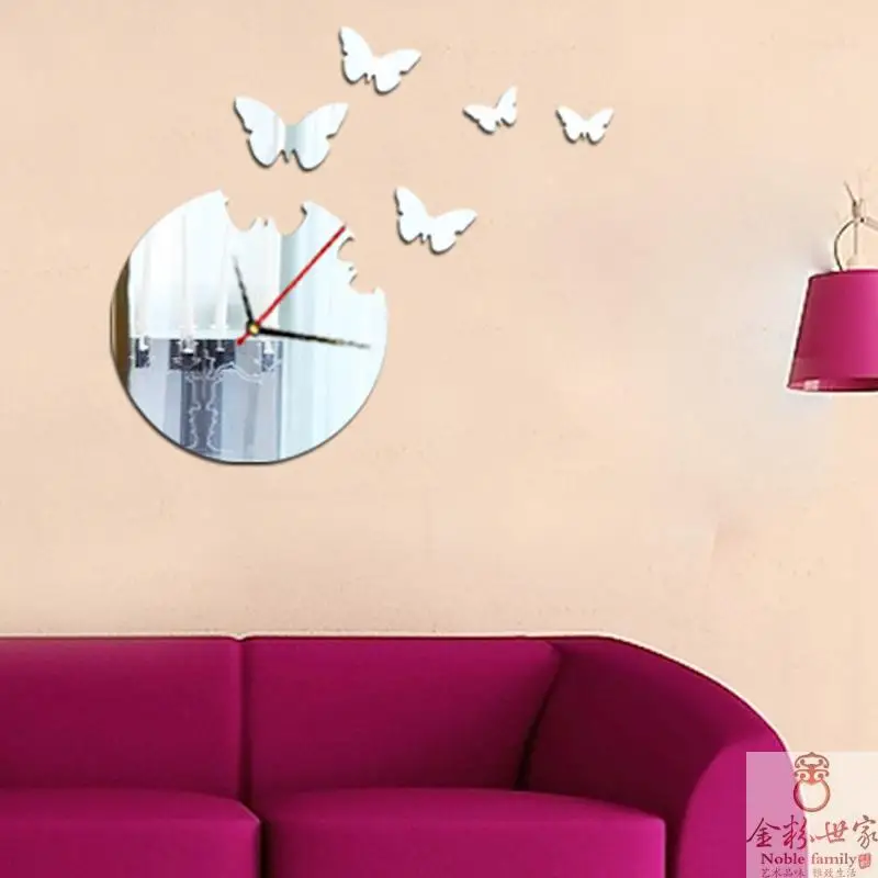 DIY новый бренд современный дом номер Набор декоративных зеркало бабочка подарок