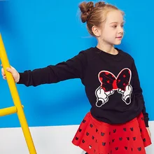 

My Cartoon Minnie Elegant Girls Clothes Mickey Bow Tie Logo Carnival Princess Party Dress Pleasant Baby Kids Costume Set