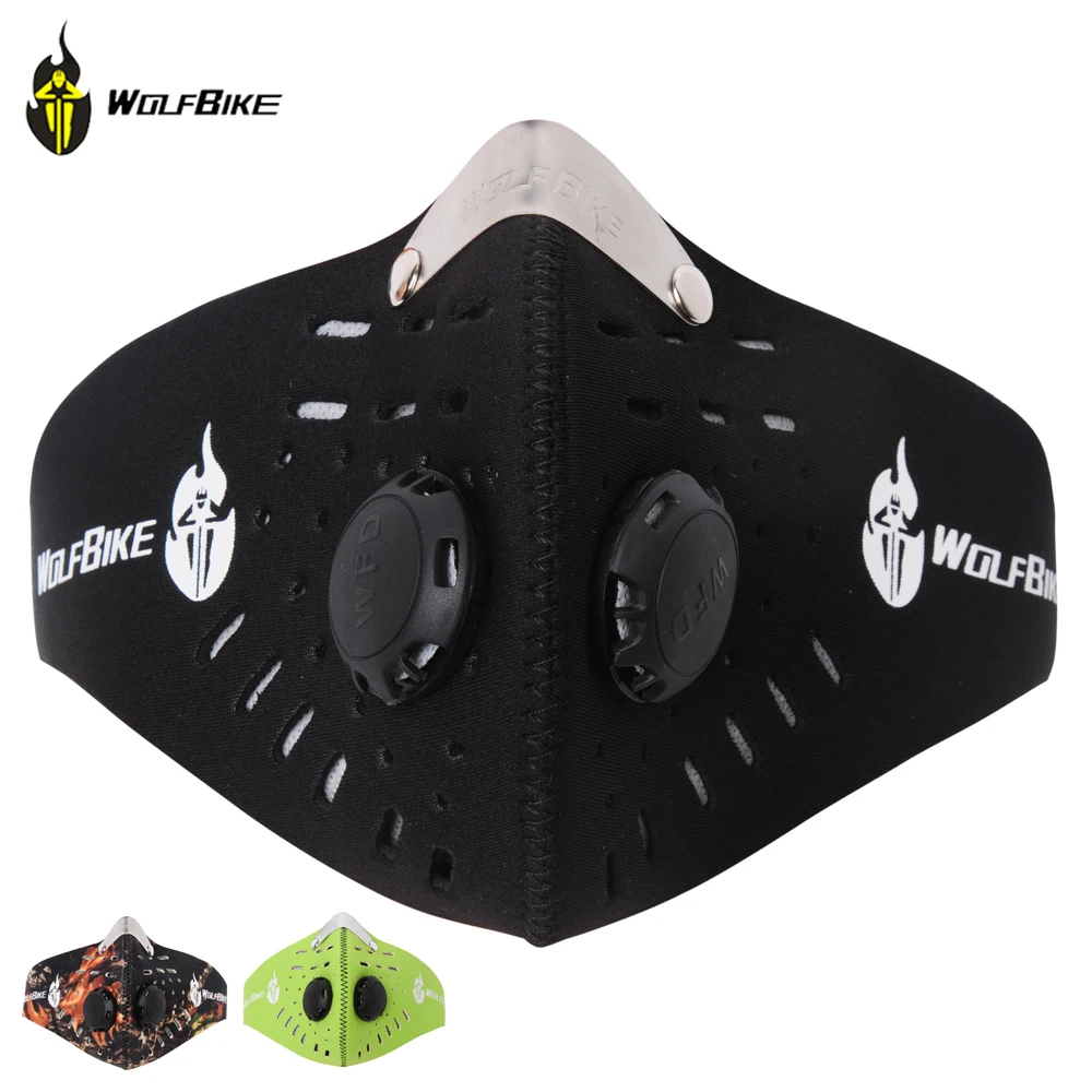 

WOLFBIKE Cycling Face Mask Anti Pollution Mask Smog Riding Bike Face Mask Sport Jogging Fitness Dustproof Air Filter Facemask