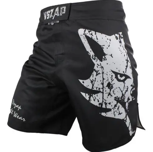 ММА черный Бокс волк движение изображение тренировочные шорты для кикбоксинга Муай Тай шорты Дешевые ММА шорты boxeo - Цвет: Model 4