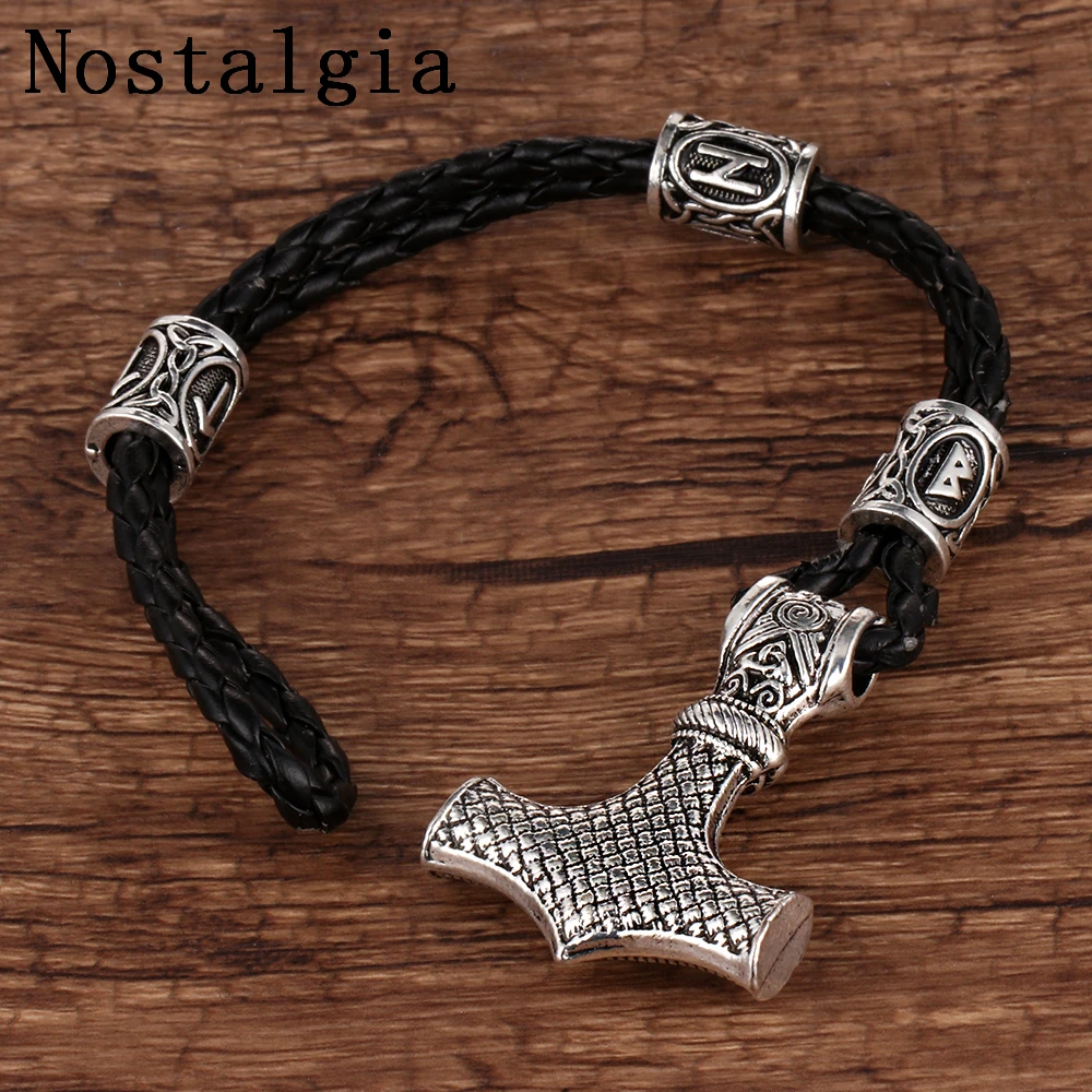 Men-s-Black-Leather-Bracelet-Antique-Silver-Viking-Runes-Beads-Bracelet-Thor-Hammer-Bracelets-Jewelry-Gifts (2)