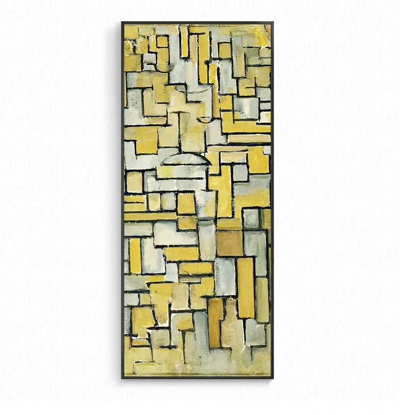 100% ручная роспись абстрактная картина маслом сетка картины от Piet Cornelies Mondrian холст