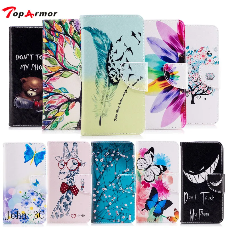 

TopArmor Feather Patterns Case For fundas bq aquaris M4.5 /M 4.5 PU Leather Silicone Flip Wallet Cover For BQ M4.5 Phone Case