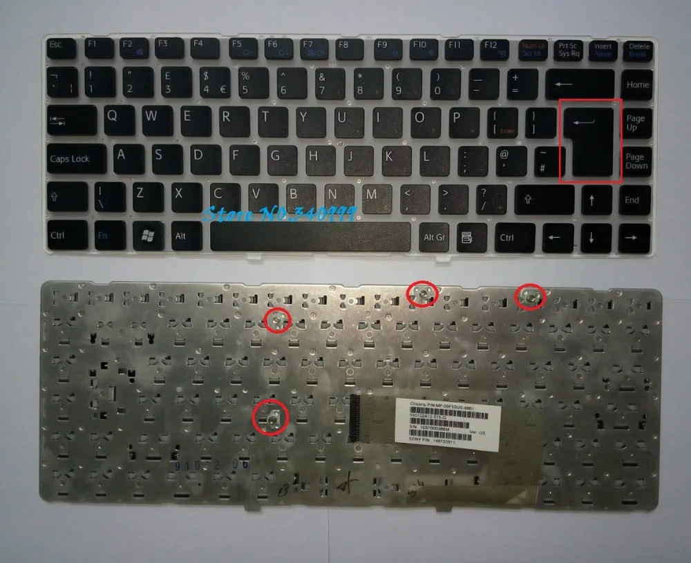 

New laptop keyboard For Sony Vaio VGN-NW Series VGN-NW280F NW305F NW310F NW320F NW320F NW330F UK NO FRAME
