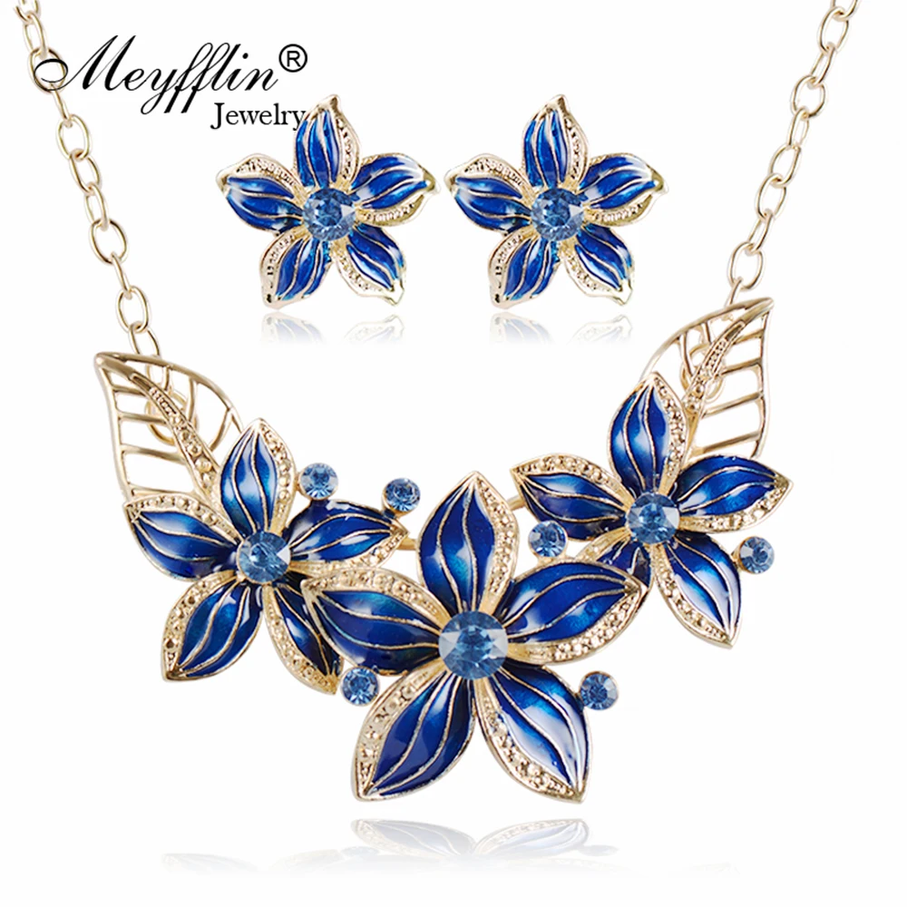 Женский комплект из колье и серёг с эмалью|jewelry monet|dress up wedding dollsdresses for special occasions |