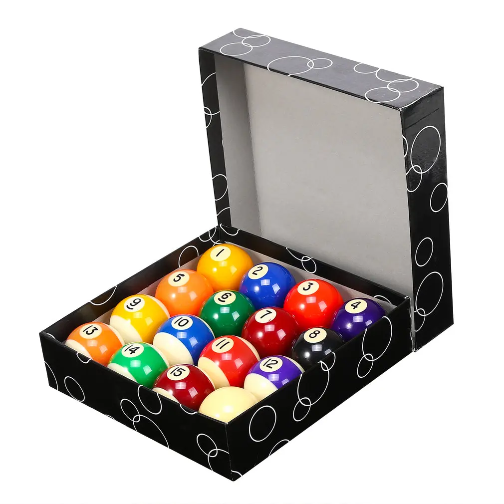 

16 Round Balanced Resin Ball Set Scratch-resistant Impact-resistant for Standard Billiard/Pool Tables Ball Players