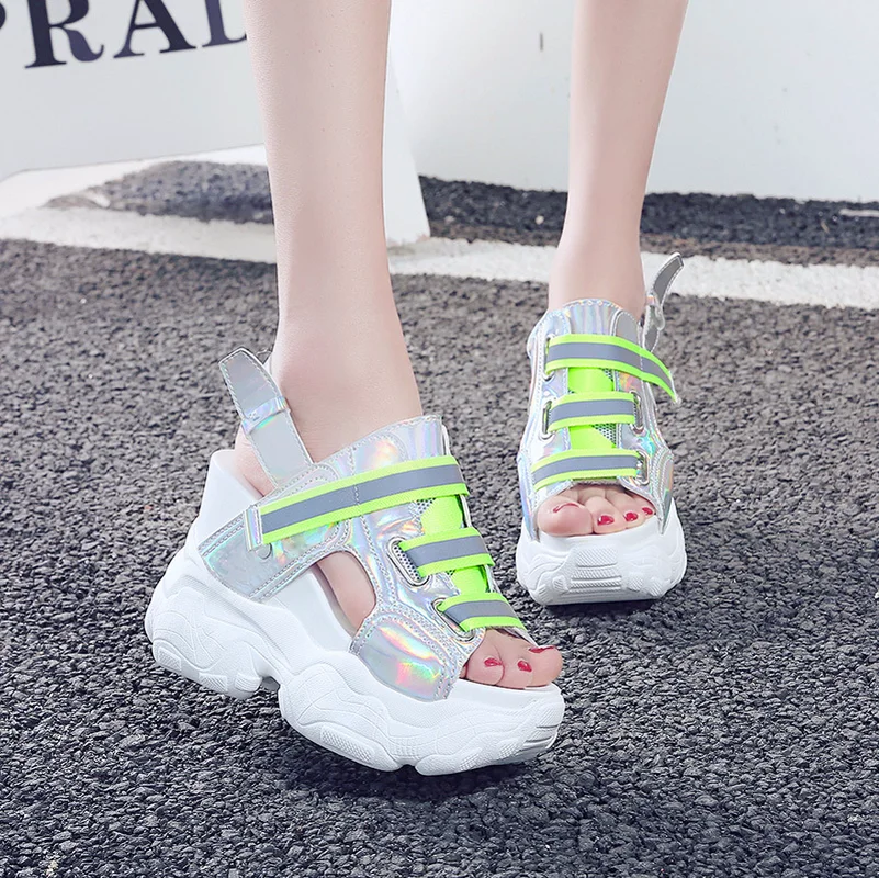 

Super High Heels Platform Wedges Sandals Women 2019 New Sexy Mix Color Gladiator Shoes Woman Sandalias Mujer Zapato NY-48