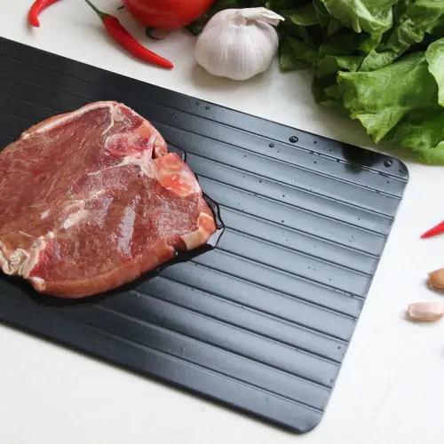 Magic Metal Plate Defrosting Tray Safe Fast Thawing Frozen Meat Defrost Kitchen Magic Metal Plate Defrosting Tray Safe Fast Thawing Frozen Meat Defrost Kitchen