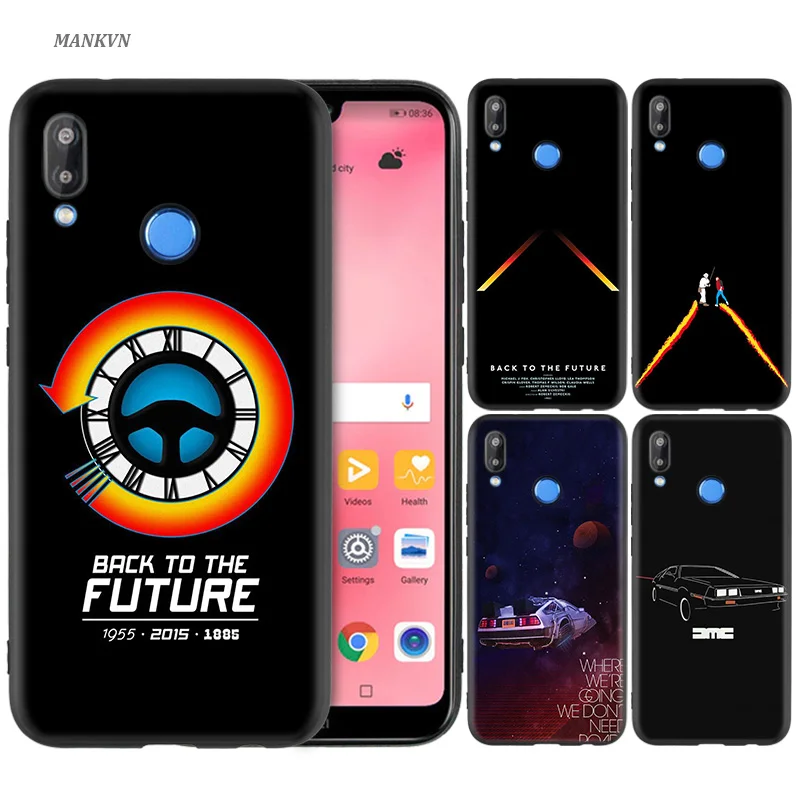 

Black Silicone Case Bag Cover for Huawei P30 P20 P10 P9 P8 Mate 10 20 Lite 2017 Mini Pro P Smart Plus 2019 Back To The Future