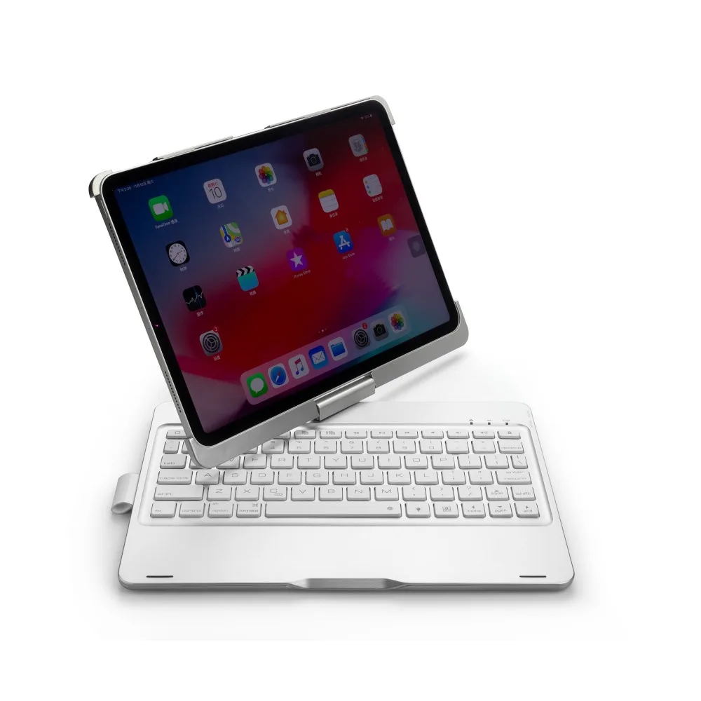 Для iPad Pro 11 ''вращающаяся цветная подсветка Беспроводная Bluetooth клавиатура чехол для iPad Pro 11 дюймов ABS+ PC Fundas