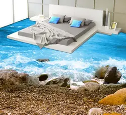 [Самоклеящиеся] 3D Surf Sea Beach 2 Нескользящие водостойкие фото самоклеящиеся напольные наклейки обои фрески печать наклейка