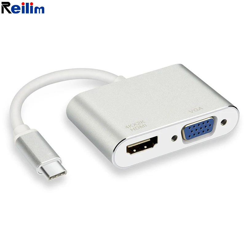 

Reilim USB C HDMI VGA Adapter Type C to HDMI 4K Thunderbolt 3 for Samsung Galaxy S9 Huawei Mate 10 Pro P20 USB C HDMI