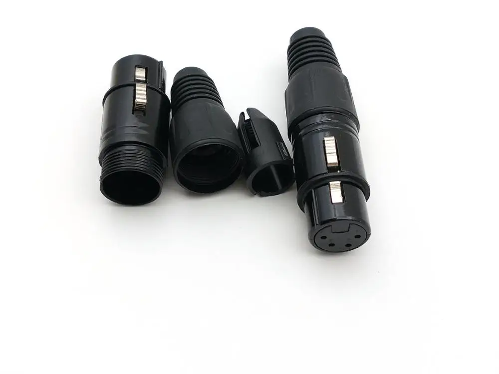 10 шт. черный 4 контактный разъем XLR адаптер|adapter connector|adapter xlradapter female |
