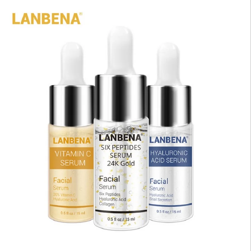 €48.62 5% de DESCUENTO|30 piezas LANBENA seis péptidos 24K oro vitamina C suero ácido hialurónico suero Anti envejecimiento hidratar la piel cuidado de la piel blanqueamiento iluminar-in Suero from Belleza y salud on AliExpress 