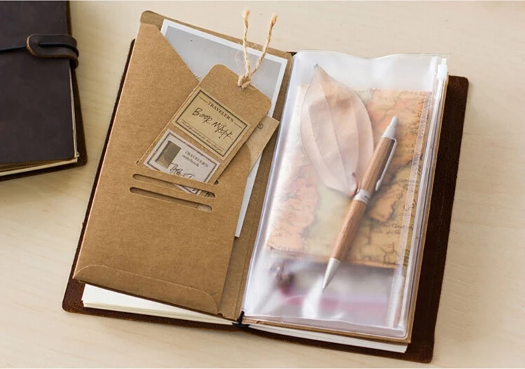 Чехол книжка из 100% натуральной коровьей кожи в стиле ретро|pocket planner|travelers notebooktravel