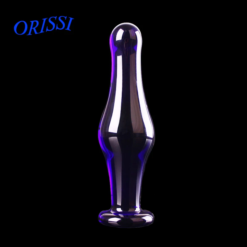 ORISSI Blue Pyrex Glass Anal Butt Plug Beads Crystal Dildo Sticks Adult Male Female Masturbation Products Sex Toys for Women | Красота и