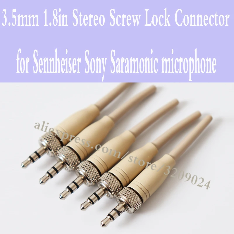 5 шт. 3 мм 1/8 &quotстерео винтовой замок разъем для Sennheiser EW100 EW300 EW500 G1 2 Sony Saramonic